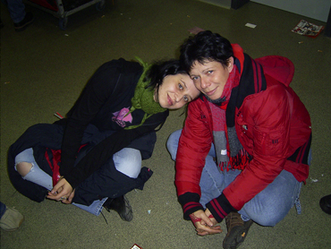 Sandy und Km nach dem Konzert